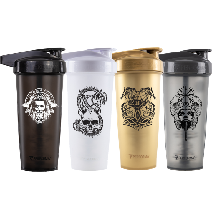 Bundle 4 Pack, ACTIV Shaker Cup, 28oz, Norse Mythological Series, Performa Canada