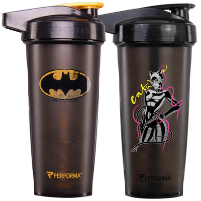 Bundle 2 Pack, ACTIV Shaker Cups, 28oz (800mL), Batman & Catwoman, Performa Canada