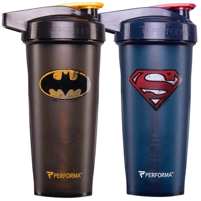 Bundle 2 Pack, ACTIV Shaker Cups, 28oz (800mL), Batman & Superman, Performa Canada