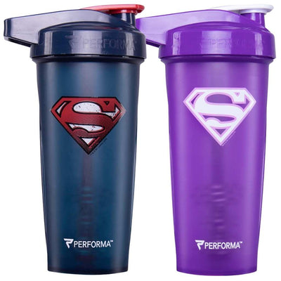 Bundle 2 Pack, ACTIV Shaker Cups, 28oz (800mL), Superman & Supergirl, Performa Canada