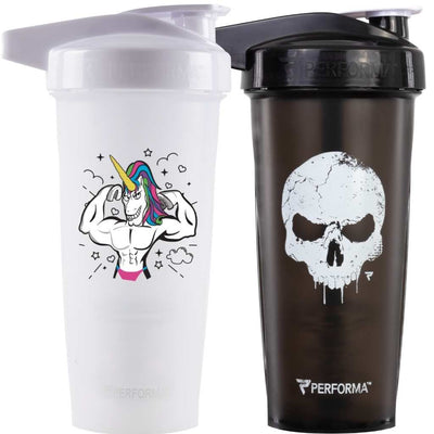 Bundle 2 Pack, ACTIV Shaker Cups, 28oz, Unicorn Physique & SkullCrusher, Performa Canada