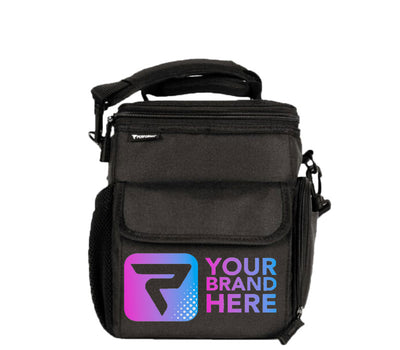 Custom 3 Meal Cooler Bag, Black, Your Brand Here, Performa Custom Canada