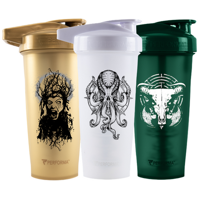 BUNDLE 3 Pack, ACTIV Shaker Cups, 28oz, Mythological Creatures: Banshee, The Kraken, The Minotaur, Performa USA