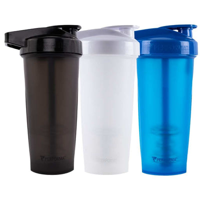 Bundle 3 Pack, ACTIV Shaker Cups, 28oz (800mL), Black & White & Blue, Performa Canada