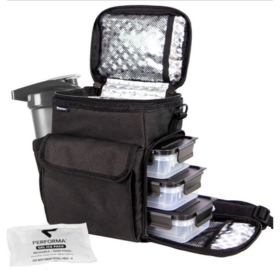 3 Meal Cooler Bag, Black, Performa Canada