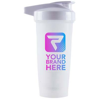 Custom ACTIV Shaker Cup, 28oz, White, Your Brand Here, Performa Custom Canada