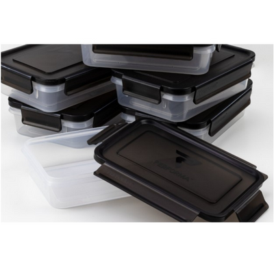 Single Meal Container, Black on Black