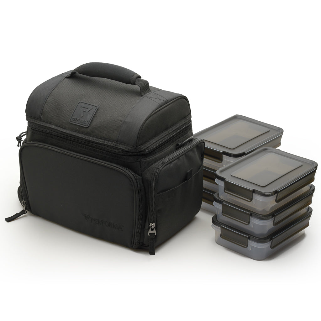 6 Meal Cooler Bag, Black on Black – PerfectShaker™