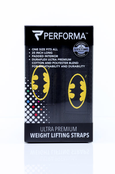 Padded Lifting Straps, 1 pair, Batman