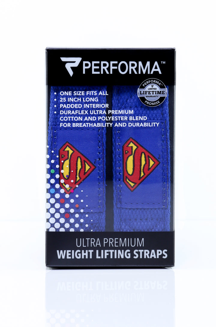 Padded Lifting Straps, 1 pair, Superman