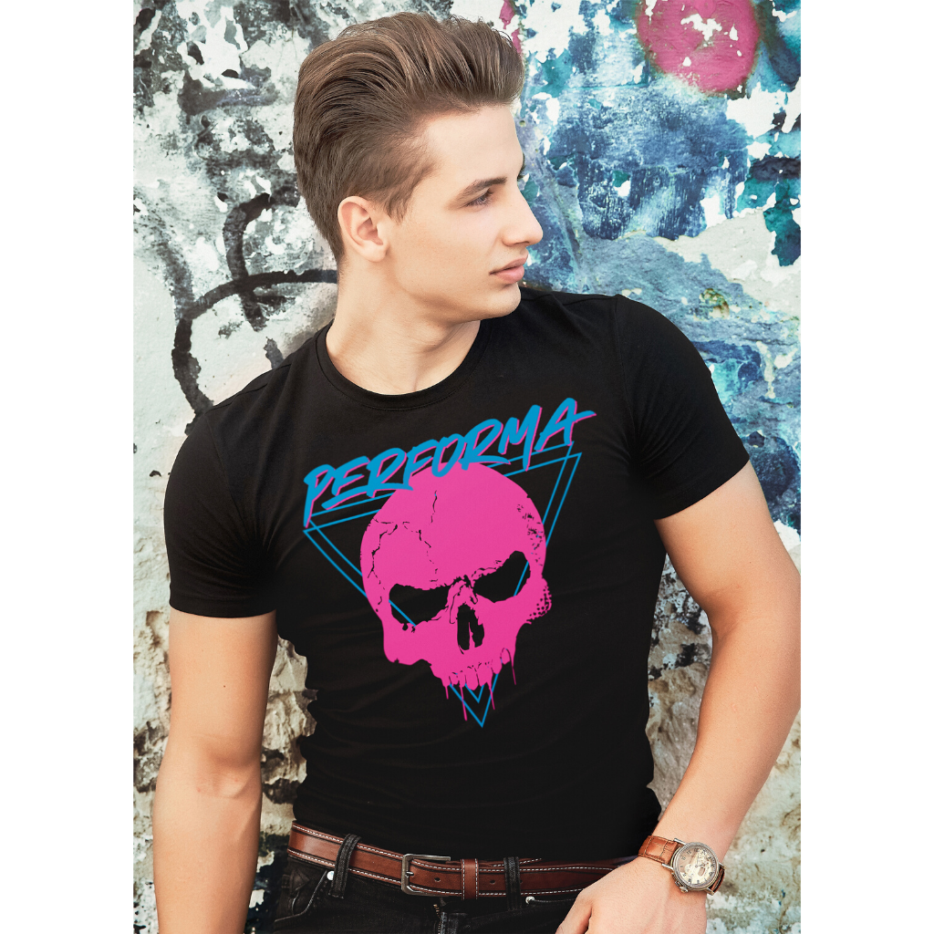 Performa Apparel, Men's T-Shirt, SkullCrusher Retro (Made to Order)