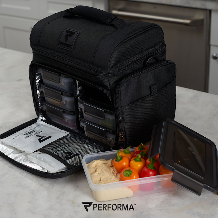 Single Meal Container, Black on Clear